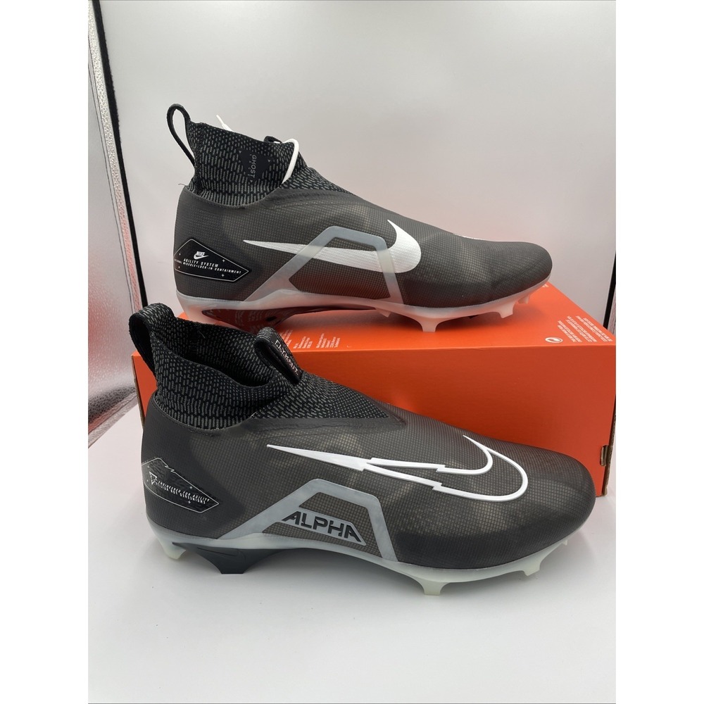 Men's Nike Alpha Menace Elite 3 Black Football Cleats Size 16 CT6648-001